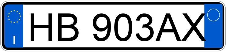 Numer rejestracyjny HB903AX posiada dr 5.0