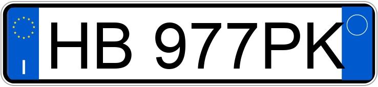 Numer rejestracyjny HB977PK posiada AUDI A3 4a serie