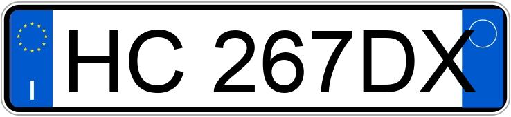 Numer rejestracyjny HC267DX posiada AUDI A3 4a serie