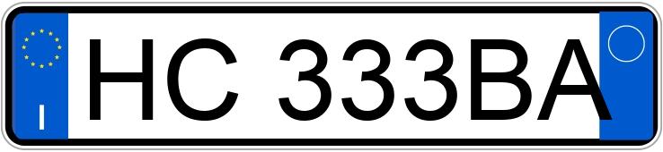 Numer rejestracyjny HC333BA posiada TESLA Model 3