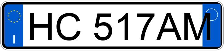 Numer rejestracyjny HC517AM posiada AUDI A3 4a serie