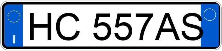 Numer rejestracyjny HC557AS posiada AUDI A3 4a serie