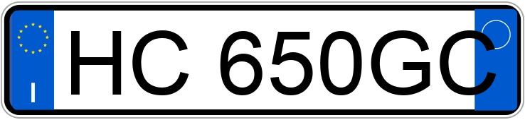 Numer rejestracyjny HC650GC posiada FIAT Panda 2a serie