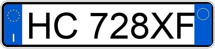 Numer rejestracyjny HC728XF posiada DACIA SPRING