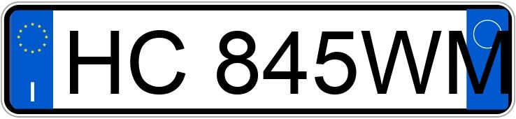 Numer rejestracyjny HC845WM posiada BMW Serie 1