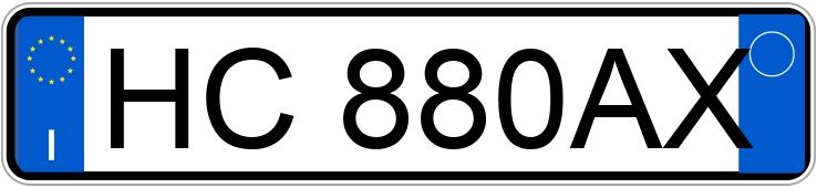 Numer rejestracyjny HC880AX posiada MINI Mini 5a serie