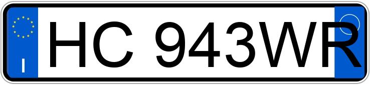 Numer rejestracyjny HC943WR posiada BMW Serie 1