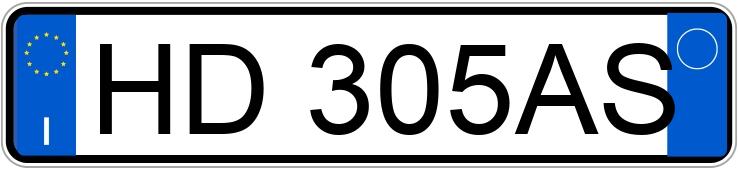 Numer rejestracyjny HD305AS posiada LEAPMOTOR T03