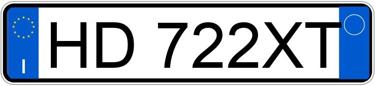 Numer rejestracyjny HD722XT posiada TOYOTA TOYOTA YARIS