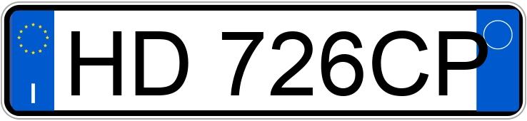 Il numero di registrazione HD726CP ha FORD PUMA
