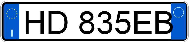 Numer rejestracyjny HD835EB posiada BMW X3