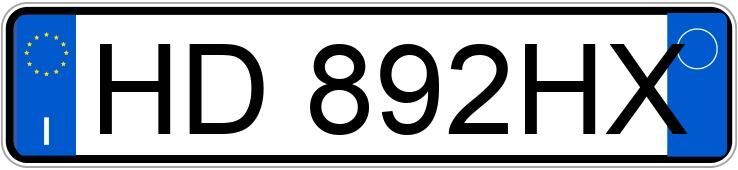 Registreringsnummeret HD892HX har RENAULT SYMBIOZ