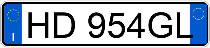 Numer rejestracyjny HD954GL posiada VOLKSWAGEN GOLF