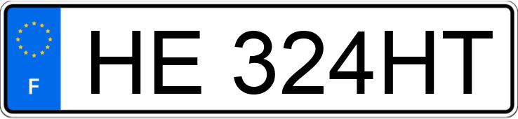 Numer rejestracyjny HE324HT posiada PEUGEOT 205