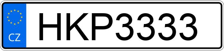 Numer rejestracyjny HKP3333 posiada BMW M3