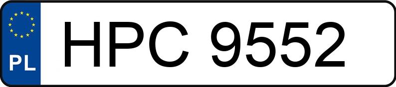 Numer rejestracyjny HPC9552 - pojazd specjalny