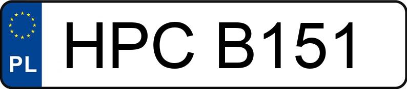 Numer rejestracyjny HPCB151 - pojazd specjalny