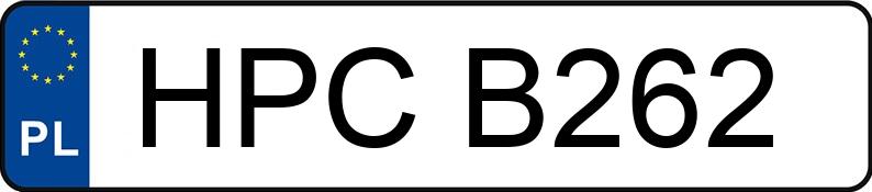 Numer rejestracyjny HPCB262 - pojazd specjalny