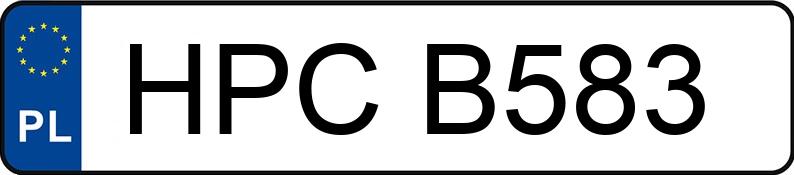 Número de matrícula HPCB583 - veículo especial