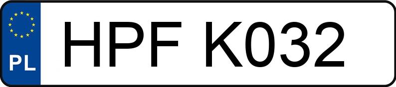 Numer rejestracyjny HPFK032 - pojazd specjalny