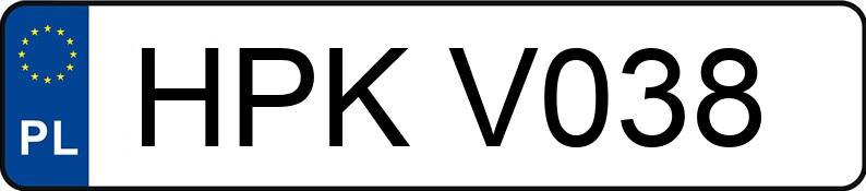 Numer rejestracyjny HPKV038 - pojazd specjalny