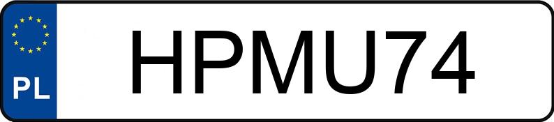 Numer rejestracyjny HPMU74 - pojazd specjalny