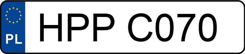 Numer rejestracyjny HPPC070 - pojazd specjalny