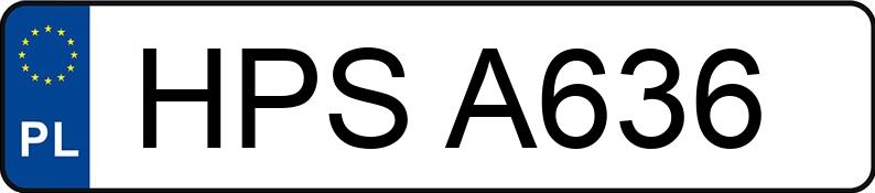 Numer rejestracyjny HPSA636 - pojazd specjalny