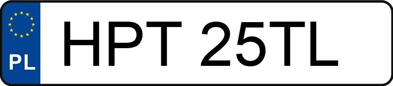 Numer rejestracyjny HPT25TL - pojazd specjalny