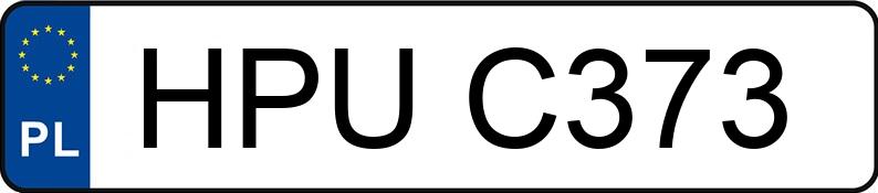 Numer rejestracyjny HPUC373 - pojazd specjalny