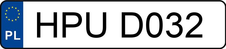 Numer rejestracyjny HPUD032 - pojazd specjalny