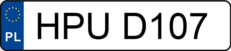 Numer rejestracyjny HPUD107 - pojazd specjalny