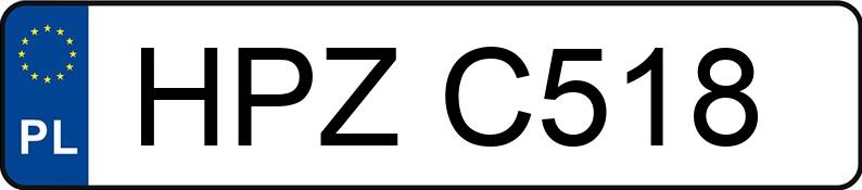 Numer rejestracyjny HPZC518 - pojazd specjalny