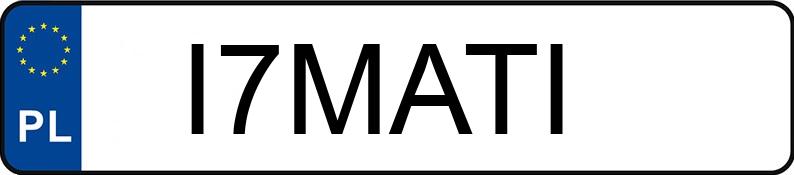 Il numero di registrazione I7MATI ha OPEL Astra IV 1.4 MR`10 E5 Sport Aut.