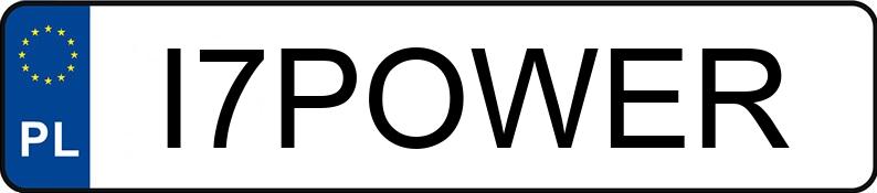 Numer rejestracyjny I7POWER posiada BMW 320 Diesel MR`19 E6d G20 xDrive Steptronic