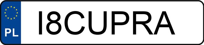 Numer rejestracyjny I8CUPRA posiada CUPRA LEON