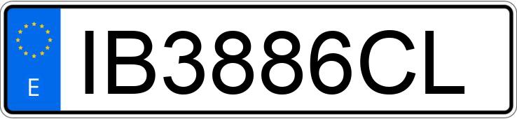 Numer rejestracyjny IB3886CL posiada SEAT IBIZA