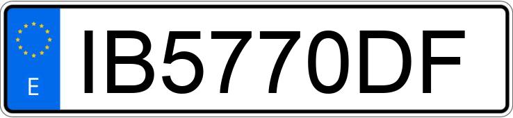 Numer rejestracyjny IB5770DF posiada PEUGEOT 206