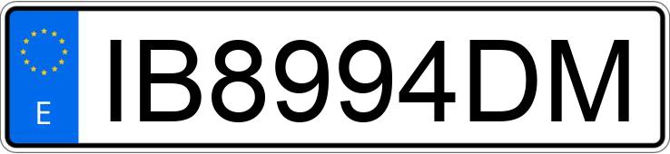 Numer rejestracyjny IB8994DM posiada PEUGEOT 206