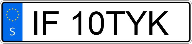 Numer rejestracyjny IF10TYK posiada  