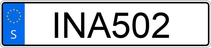 Numer rejestracyjny INA502 posiada  
