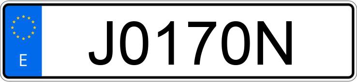 Numer rejestracyjny J0170N posiada NISSAN BLUEBIRD