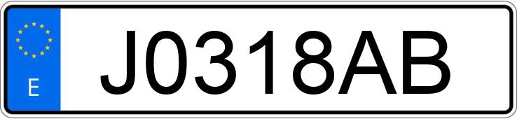 Numer rejestracyjny J0318AB posiada PEUGEOT 306 Numer rejestracyjny J0318AB posiada PEUGEOT 306