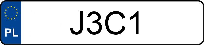 Numer rejestracyjny J3C1 posiada TOYOTA HIACE