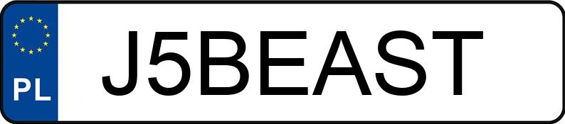 Numer rejestracyjny J5BEAST posiada AUDI A5 Numer rejestracyjny J5BEAST posiada AUDI A5