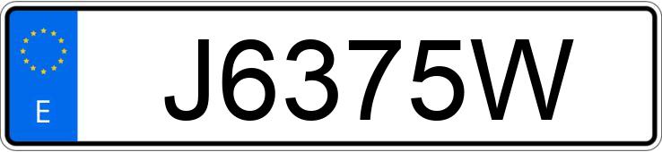 Numer rejestracyjny J6375W posiada FIAT PUNTO 55 EL 6V