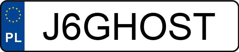 Numer rejestracyjny J6GHOST posiada BMW M 4 Coupe 3.0 MR`14 E6 F82 M Drivelogic