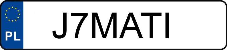 Numer rejestracyjny J7MATI posiada ALFA ROMEO MITO