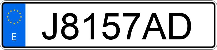 Numer rejestracyjny J8157AD posiada RENAULT B