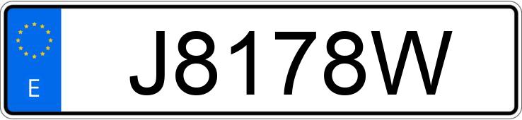 Numer rejestracyjny J8178W posiada FORD ESCORT Numer rejestracyjny J8178W posiada FORD ESCORT